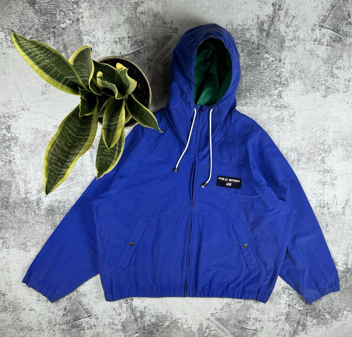 Vintage 90S Rare Blue Polo Sport Ralph Lauren PRL Blue Active