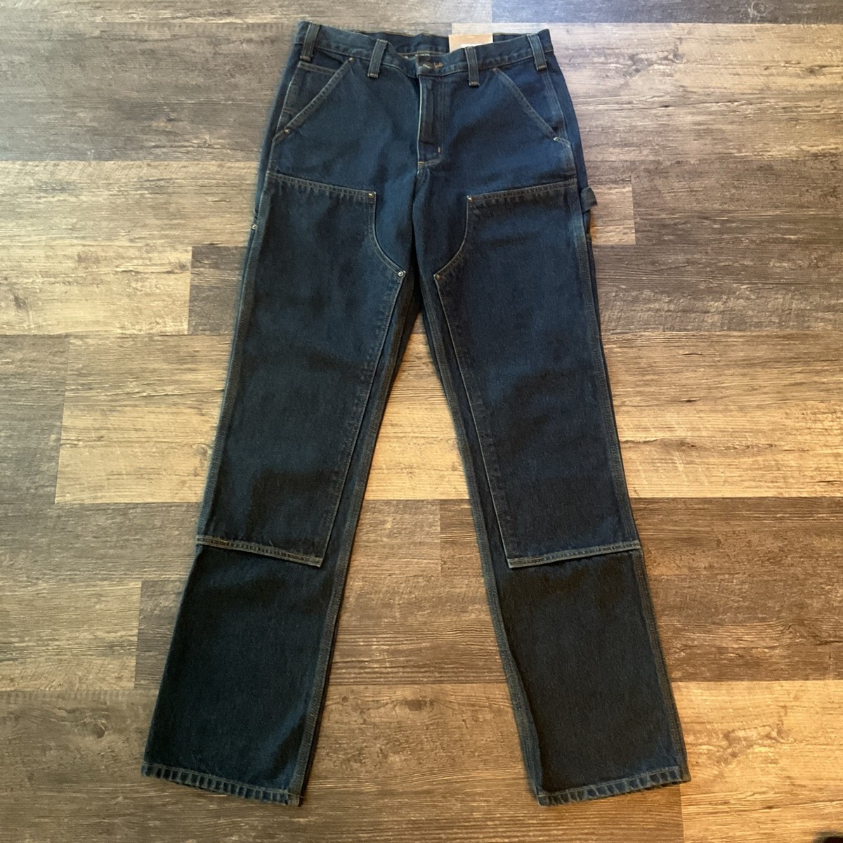 Vintage 90's Deadstock NWT Carhartt Denim Double Knees 32x34 | eBay