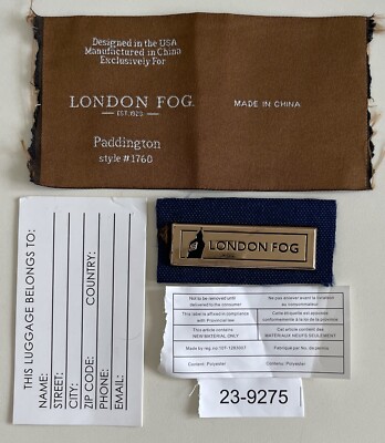 London Fog Paddington #1760 Suitcase Luggage Wheel Spinner Bag