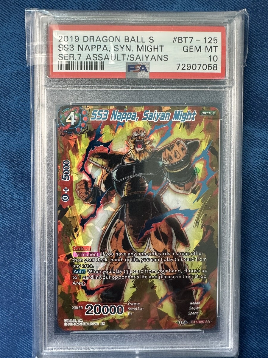 PSA 10 SS3 Nappa Saiyan Might BT7-125 ISR Super Dragon Ball Super