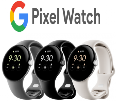 Google Pixel Watch 1st Gen 41mm GPS WiFi Bluetooth Gold, Black