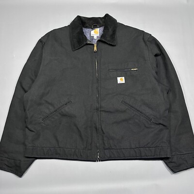 Vintage Carhartt J001 Men's XL Black Duck Detroit USA Blanket