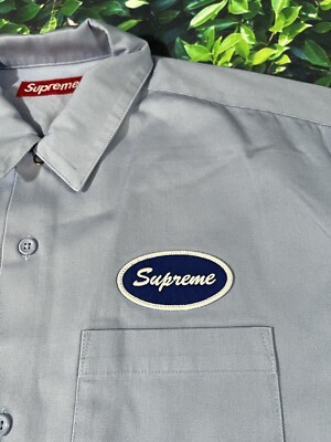 SUPREME THERMAL SLEEVE WORK SHIRT (light Blue) Size Large FW23 | eBay