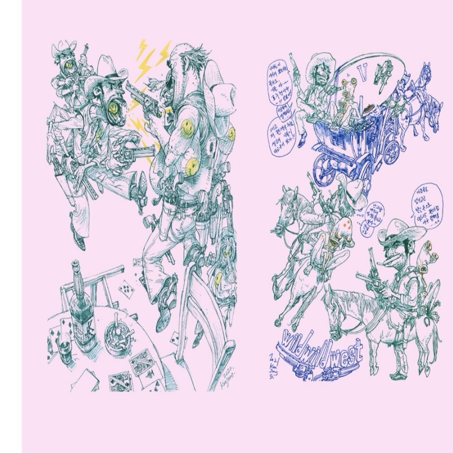 Kim Jung Gi Art Book Original Sketch Collection 2022 Drawing