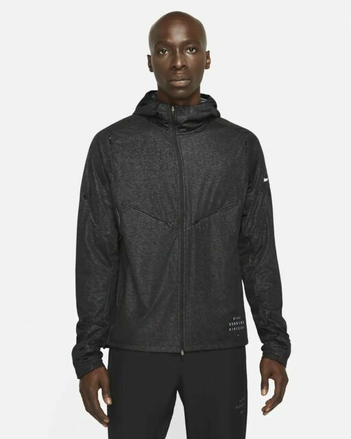 Nike Shield Run Division Mens Pinnacle Running Jacket Black Size
