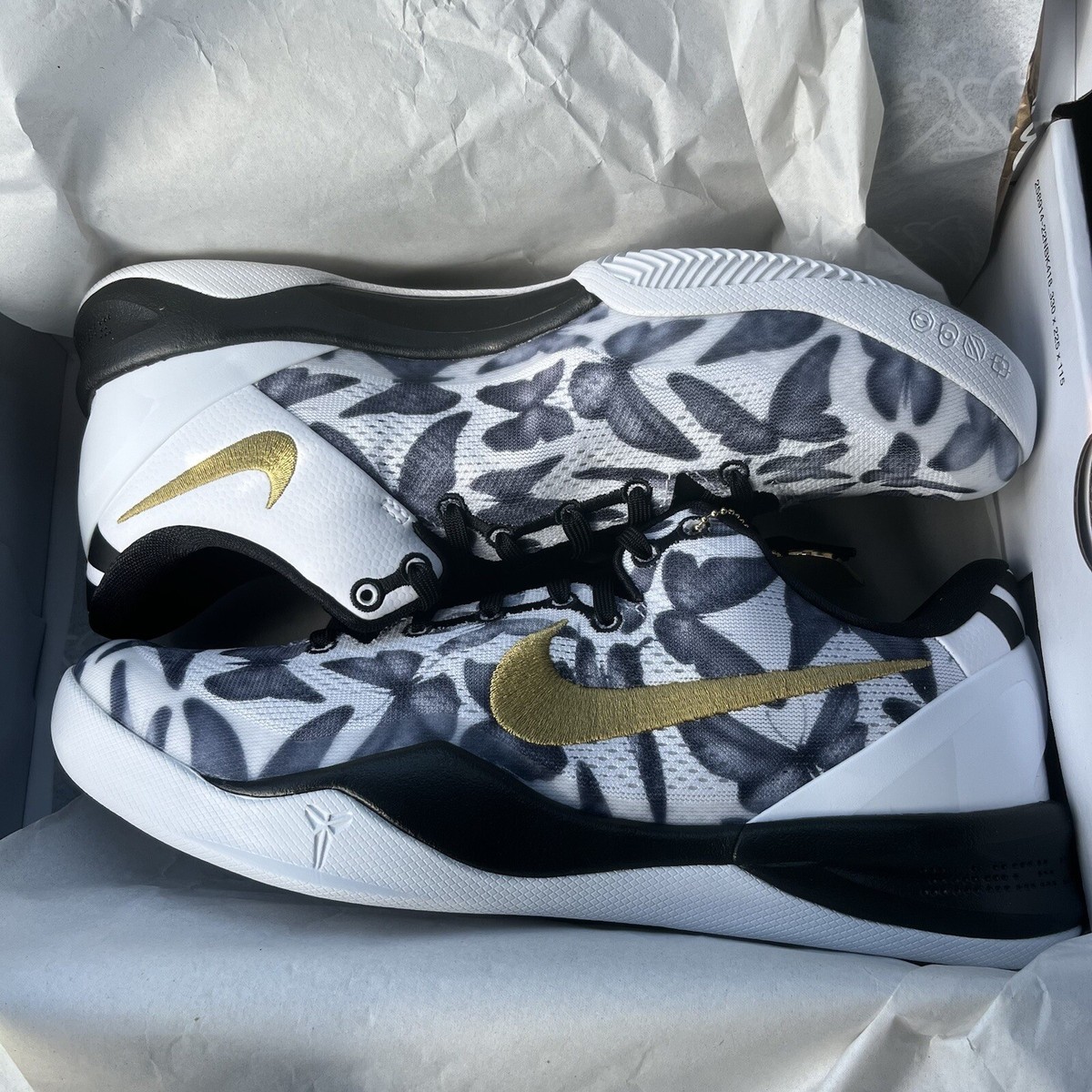 Nike Kobe 8 Protro Mambacita White Black Gold New Size 10.5 Ships