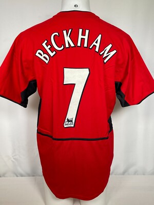 David Beckham #7 Manchester United 2002 Nike Red Football Jersey