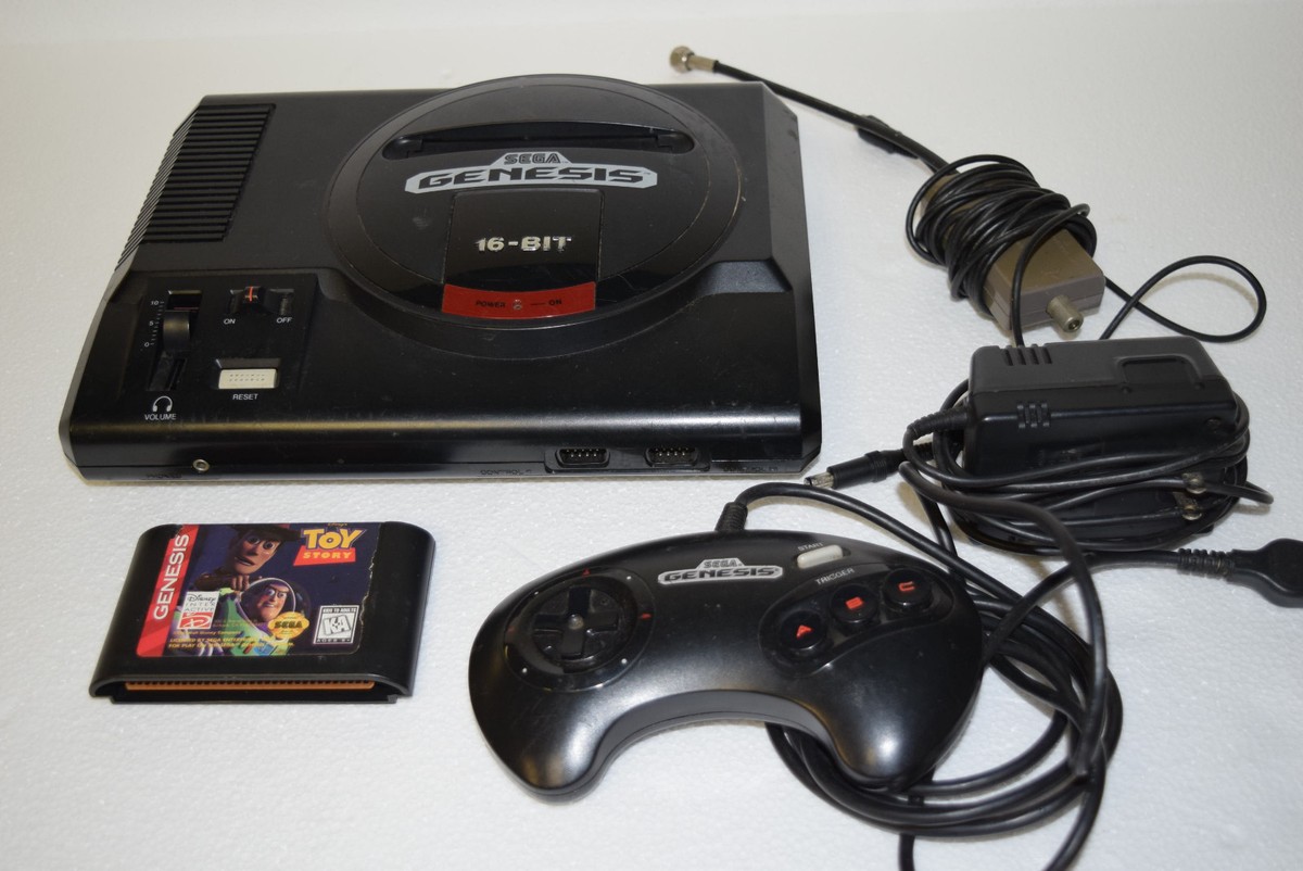 Sega Genesis 1601 Bundle Controller, Power Supply, Toy Story - For