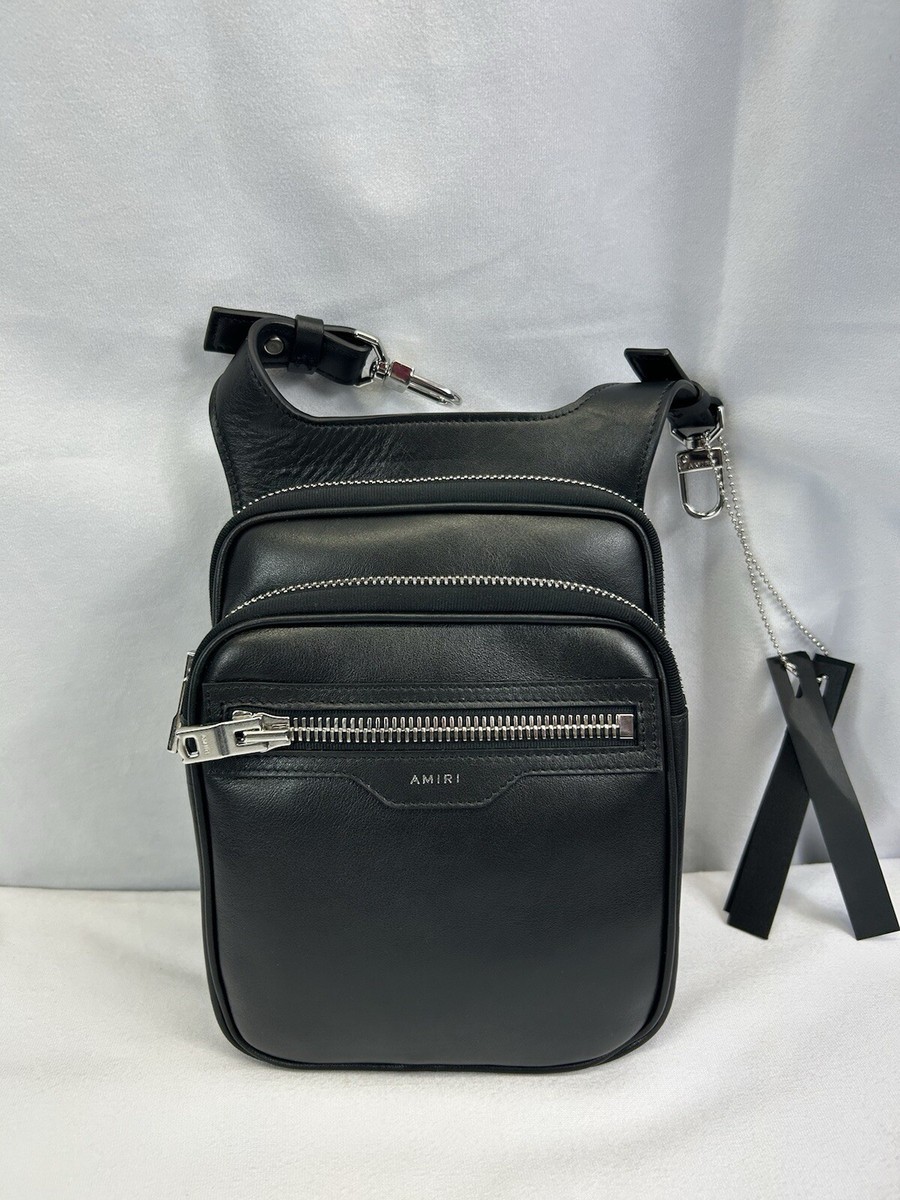 AMIRI Men's Leather Hip Pouch in Black | eBay