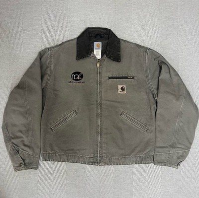 90s Carhartt Detroit Jacket Grey Made in USA Size L Vintage Japan