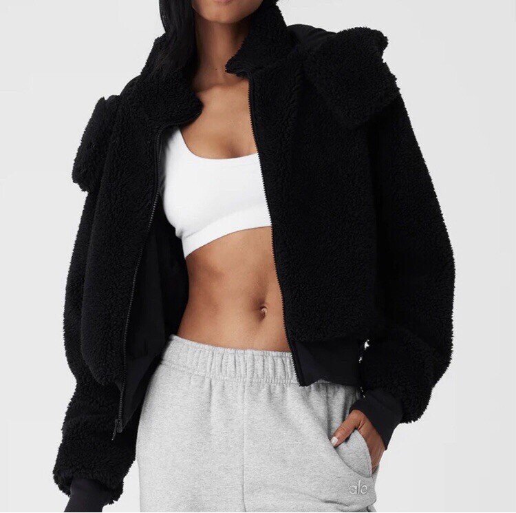 Alo Yoga Foxy Sherpa Jacket Black S | eBay