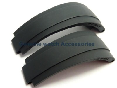 ROLEX OEM Daytona Oysterflex 20mm BLACK Rubber Strap Set (Sizes E+