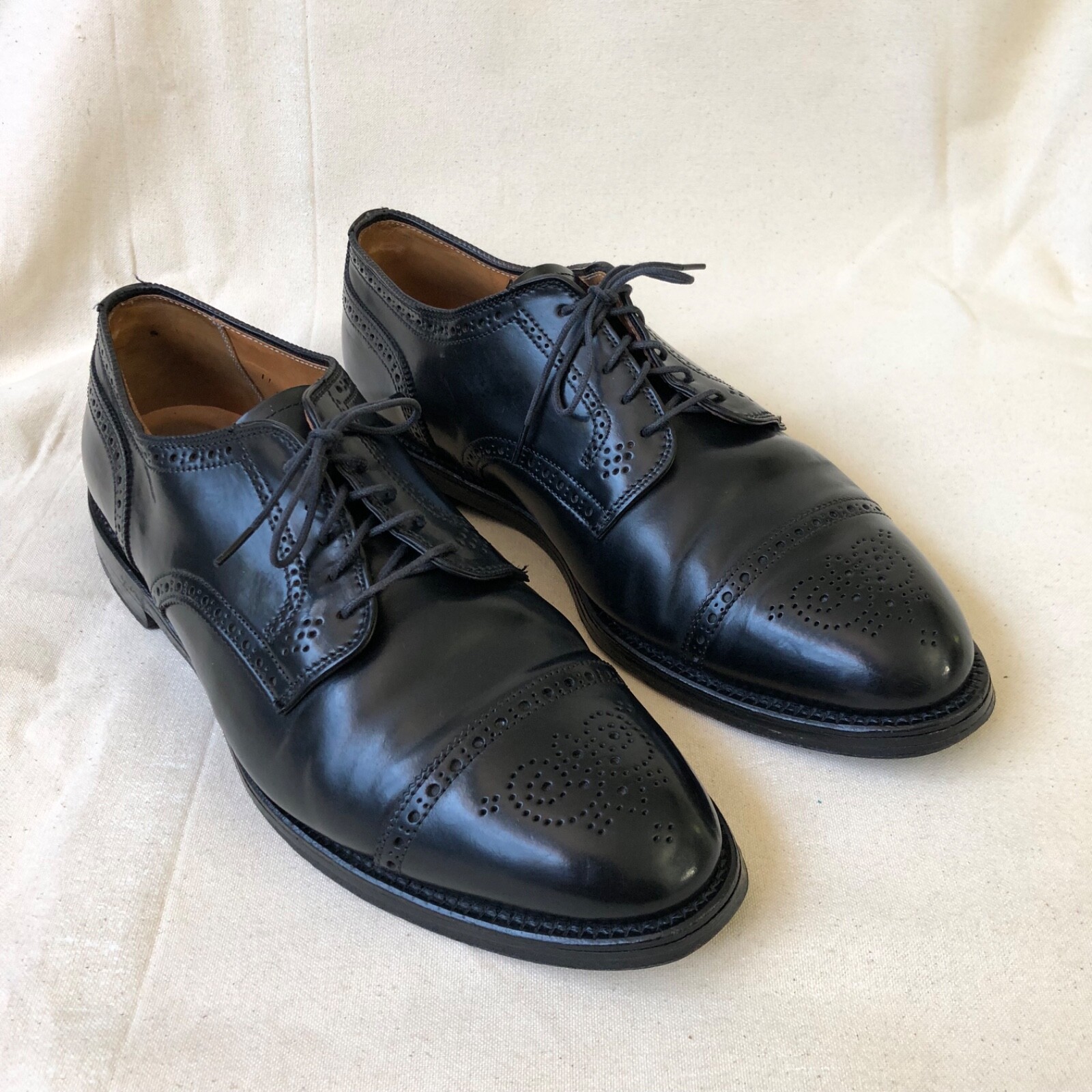 Alden 2146 Black Shell Cordovan Medallion Tip Blucher | Alden