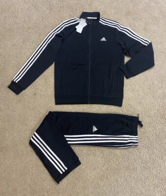 Adidas Mens 3 Stripes Tricot Tracksuit NWT Jacket & Pants Set