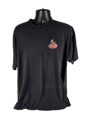 Vintage 90s Jnco Jeans T Shirt Big Rig Black USA Made Size XL See
