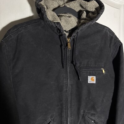 Carhartt Sierra Jacket Sherpa Lined Womens Size XL WJ141 BLK Black
