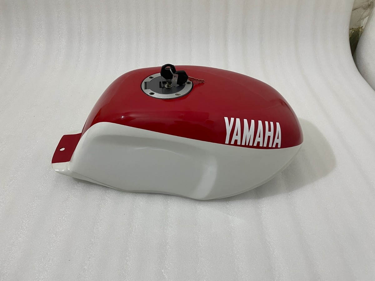 Yamaha Ysr 50 80 Ysr50 Ysr80 1989 Steel Tank White & Red With Cap