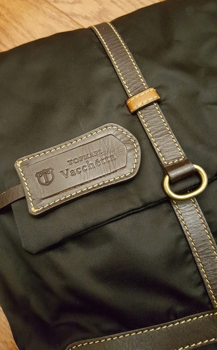 TOPKAPI VACCHETTA Medium Classic Nylon DARK BROWN Crossbody