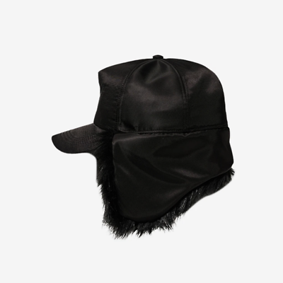 Open Yy Faux Fur Earflap Cap Black / | eBay