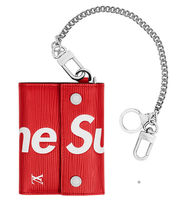 Louis Vuitton X Supreme Leather Chain Wallet Epi Leather - Red