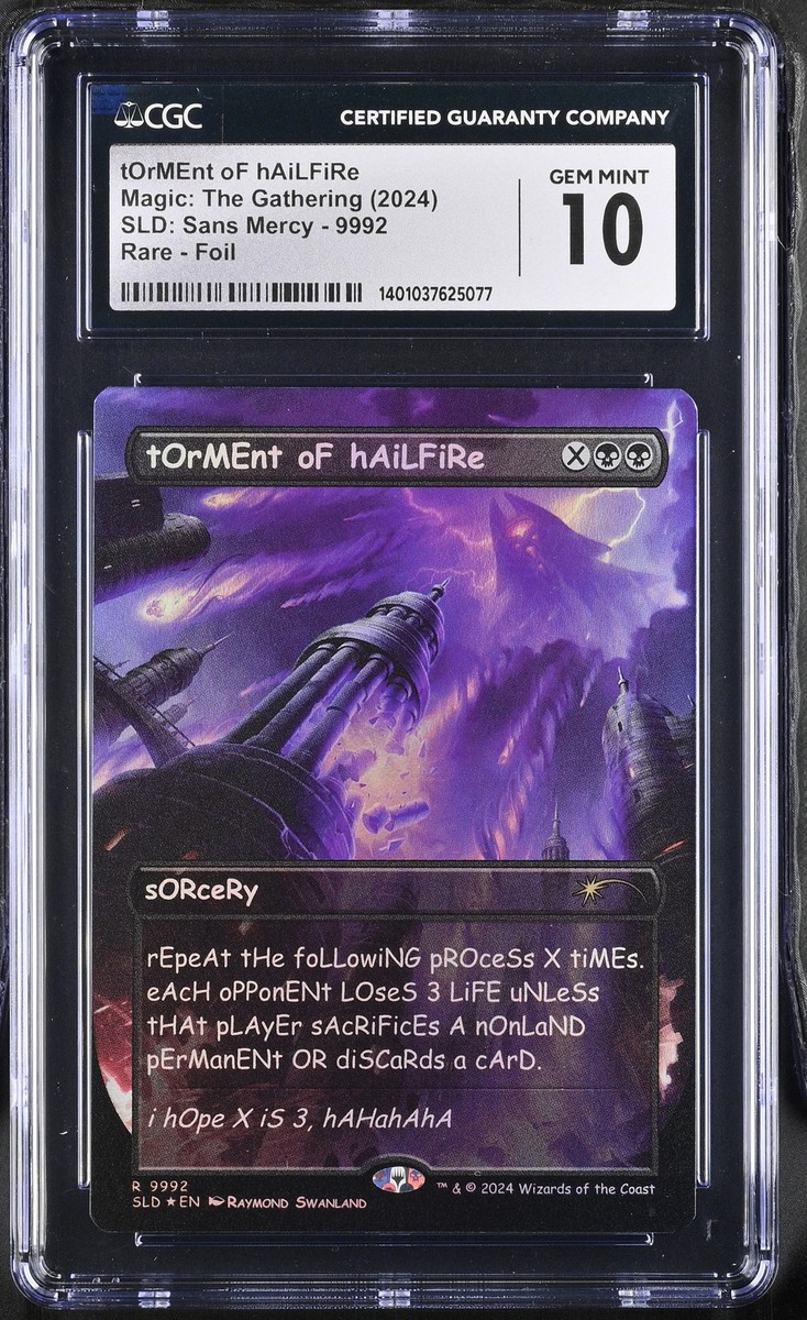 TORMENT OF HAILFIRE Secret Lair Foil Sans Mercy CGC 10 Gem Mint