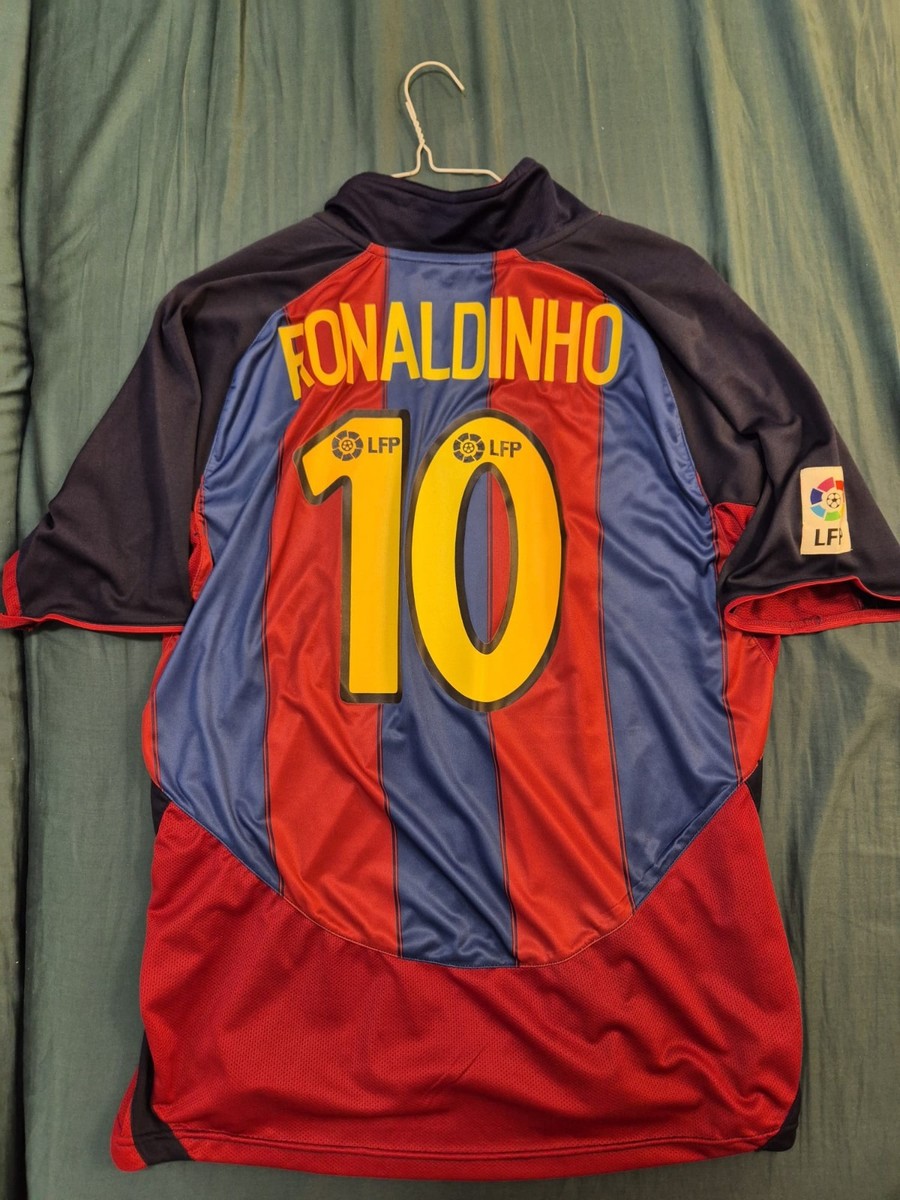 FC Barcelona Jersey 2003/2004 size XL - Ronaldinho Shirt | eBay