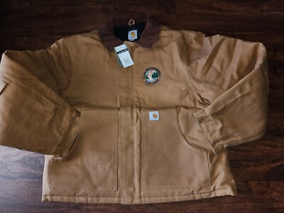 CARHARTT J002 ARTIC QUILTED LINED DUCK CANVAS WORKWEAR BROWN