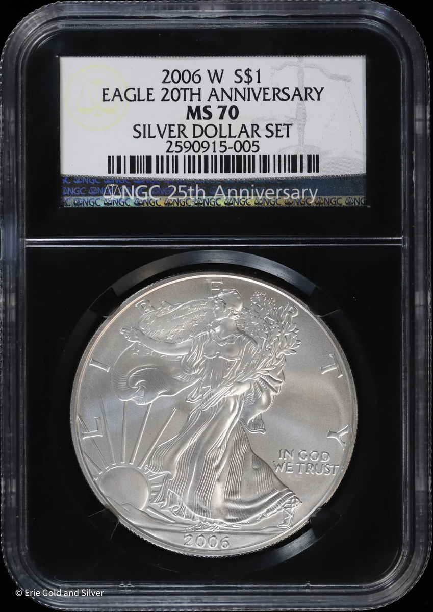 2006 W $1 American Silver Eagle NGC MS 69 | 20th Anniversary | eBay