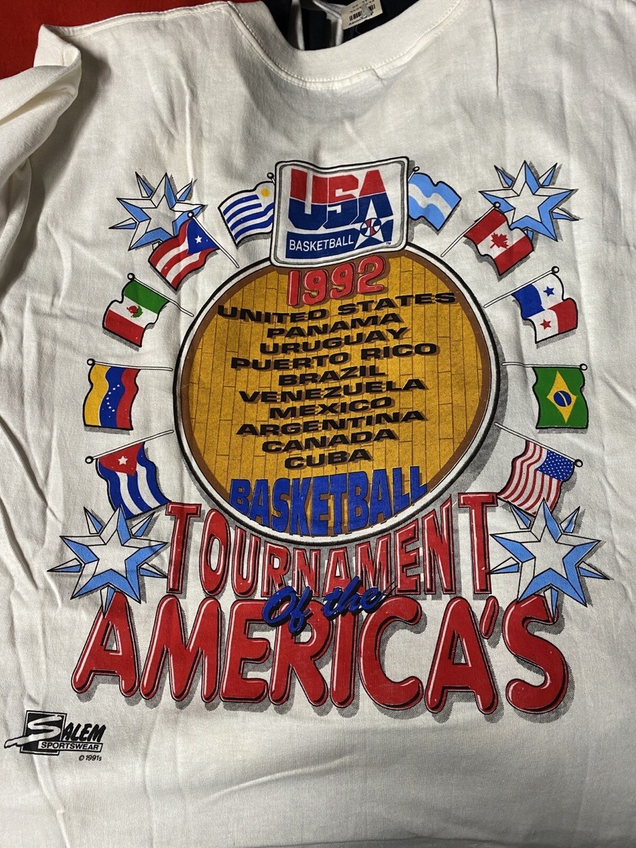 Vintage 1992 Salem Caricature Dream Team Olympic TShirt Deadstock