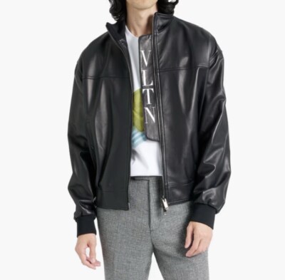 Valentino VLTN Lambskin Leather Jacket, US Mens M, Retail $4590