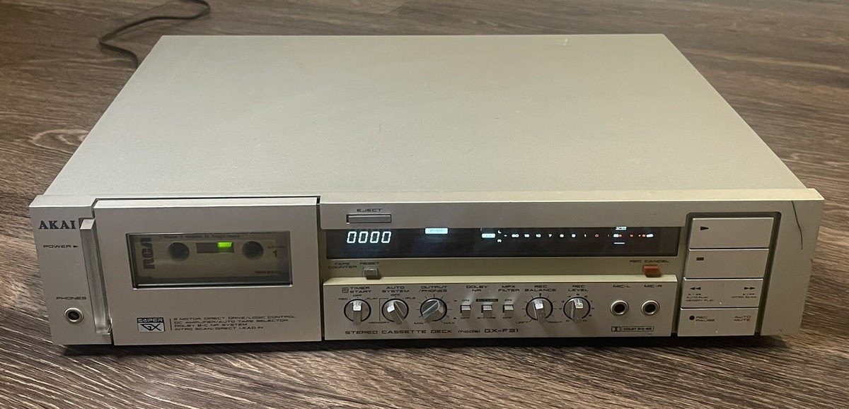 AKAI GX-F31 Direct Drive Stereo Cassette Tape Deck Super GX Rewind