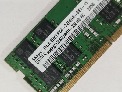 SK Hynix 16GB DDR4 3200 Laptop SODIMM RAM 2Rx8 PC4-25600 for DELL