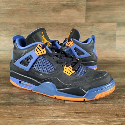 Nike Air Jordan 4 IV Cavs Knicks Blue Orange Black Mens 9.5 Shoes