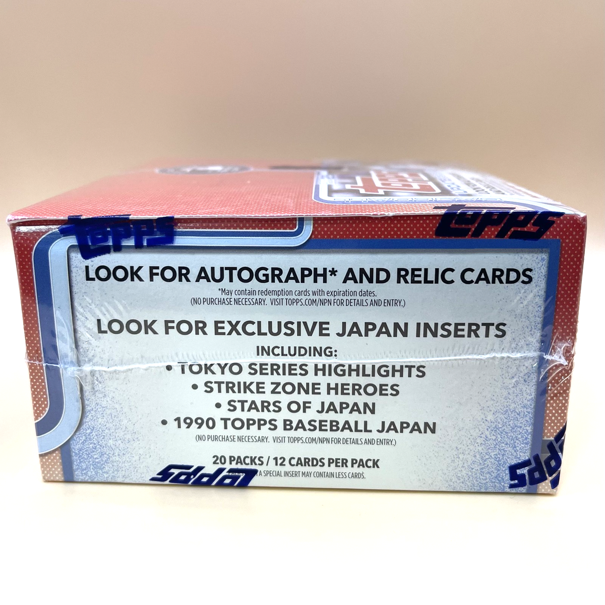 2025 Topps Update Baseball JAPAN EDITION Sealed Box MLB 20 packs