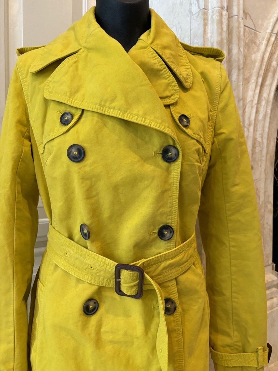 Burberry London Yellow Trench Coat ( US 6 ) | eBay