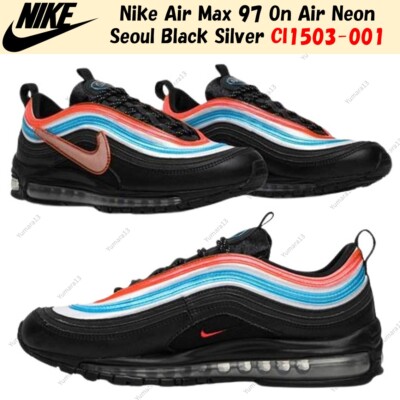 Nike Air Max 97 On Air Neon Seoul Black Silver CI1503-001 Men's