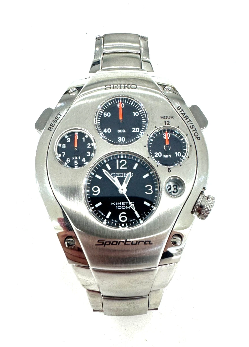 Seiko Sportura Men's Black Watch - 9T82-0A50 for sale online | eBay