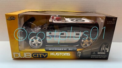JADA DUB CITY HUMMER H2 POLICE 1:24 BLACK WITH GRAPHIC 68 | eBay