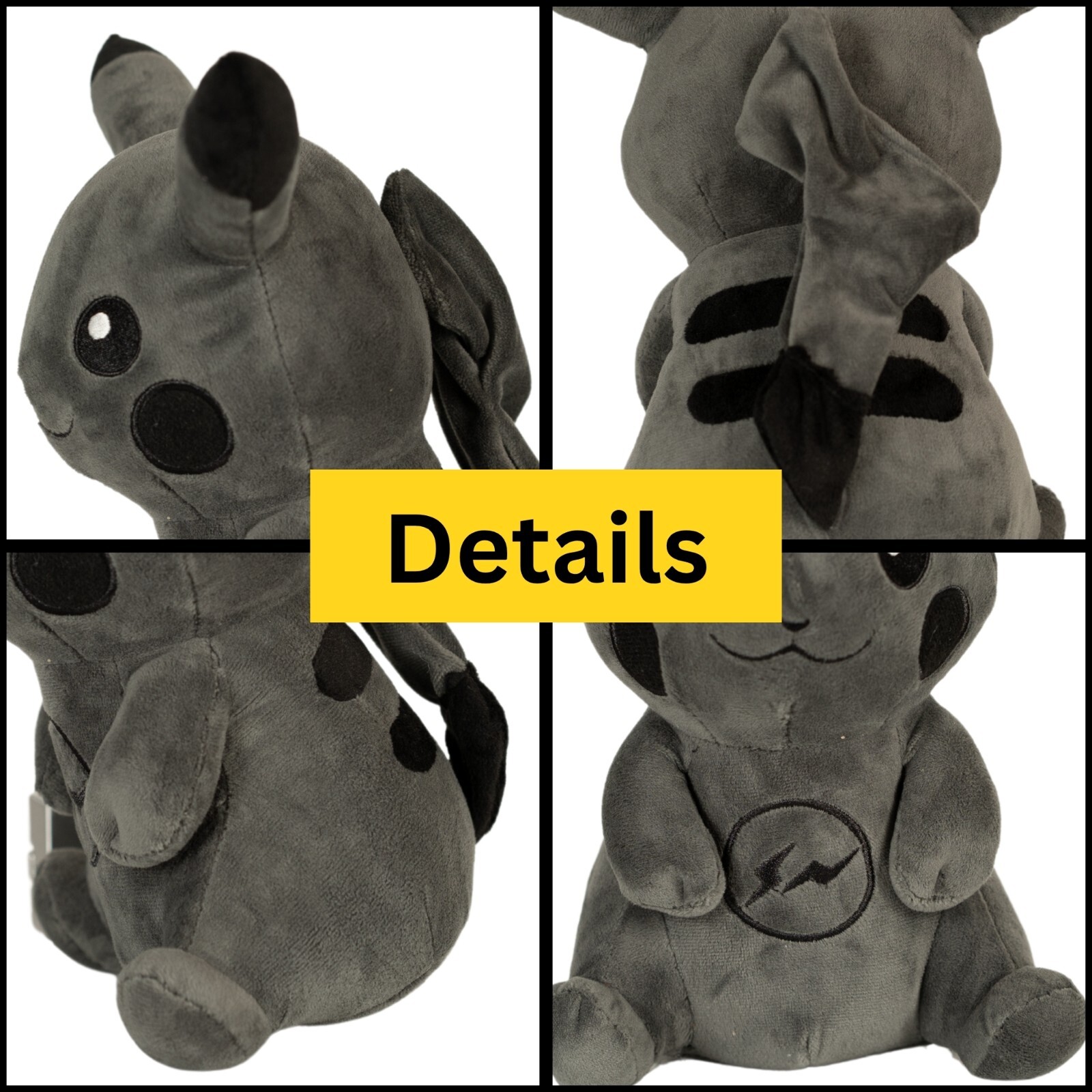 Black Pikachu Plush Toy 9