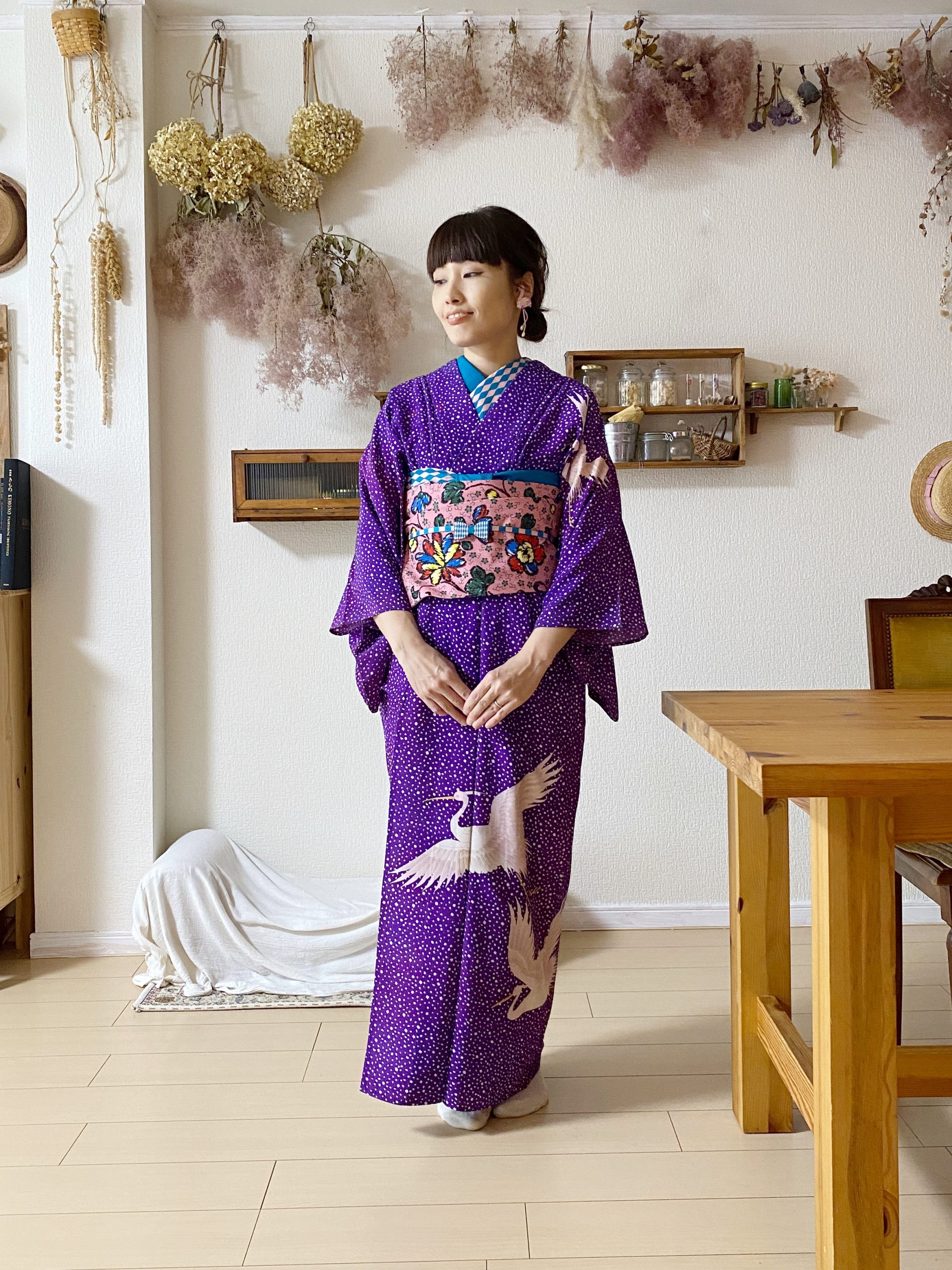 着物コーディネート アンティーク 対丈で着ればよい | 【大阪】着付け