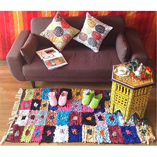 モロッコ フェズ刺繍クッションカバー【ワルダ ゴールド