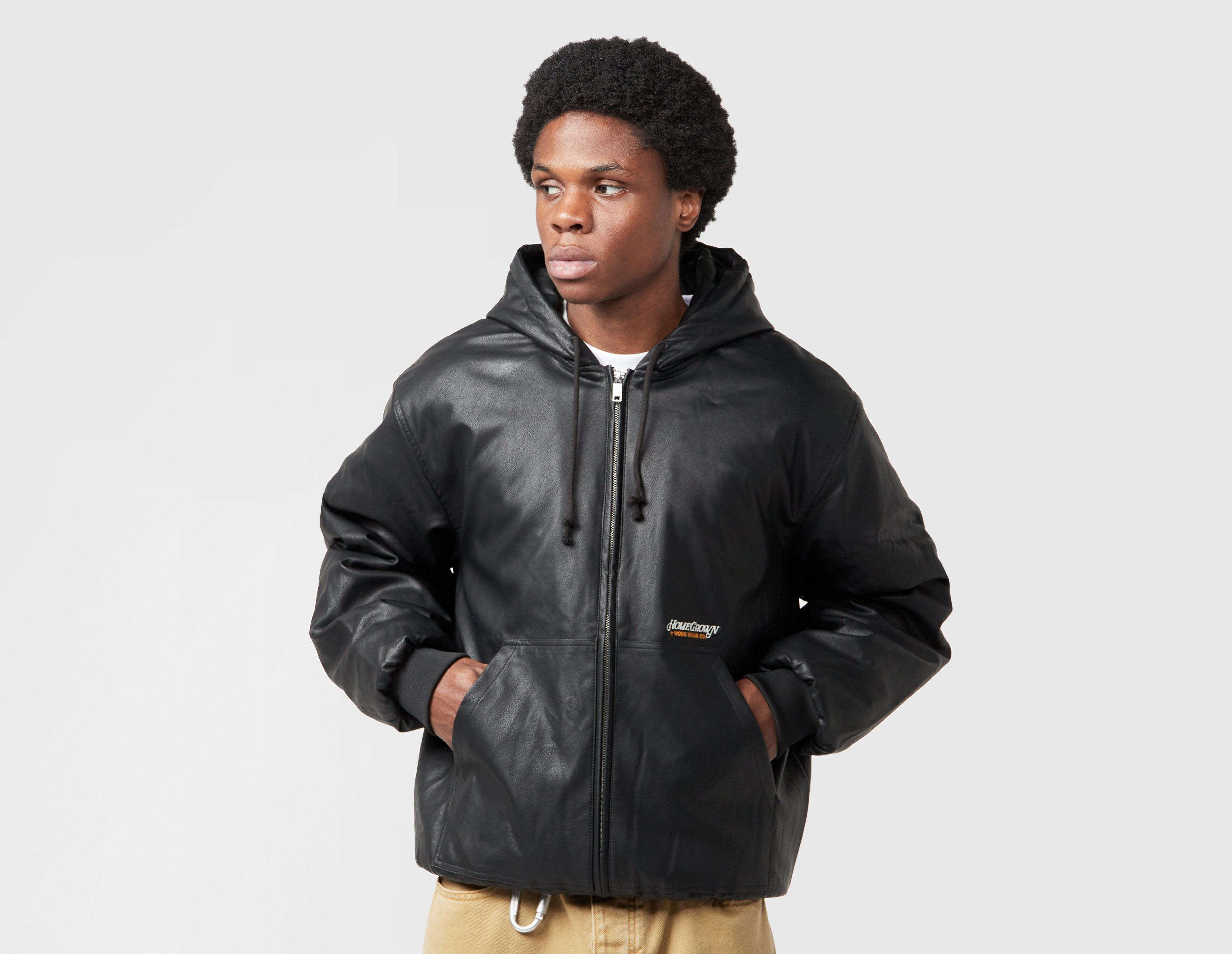 Black Home Grown Cronos PU Leather Jacket | size?