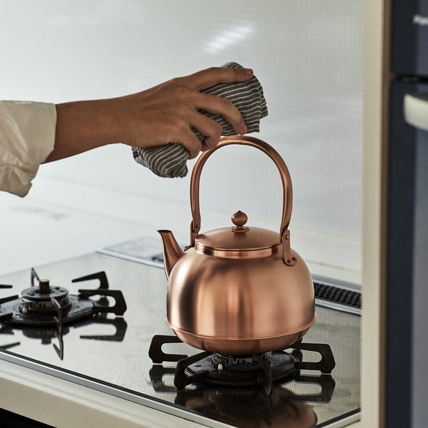 銅製打ち出し薬缶 水注 煎茶道具 茶道具 アウトドア 古道具 Antique