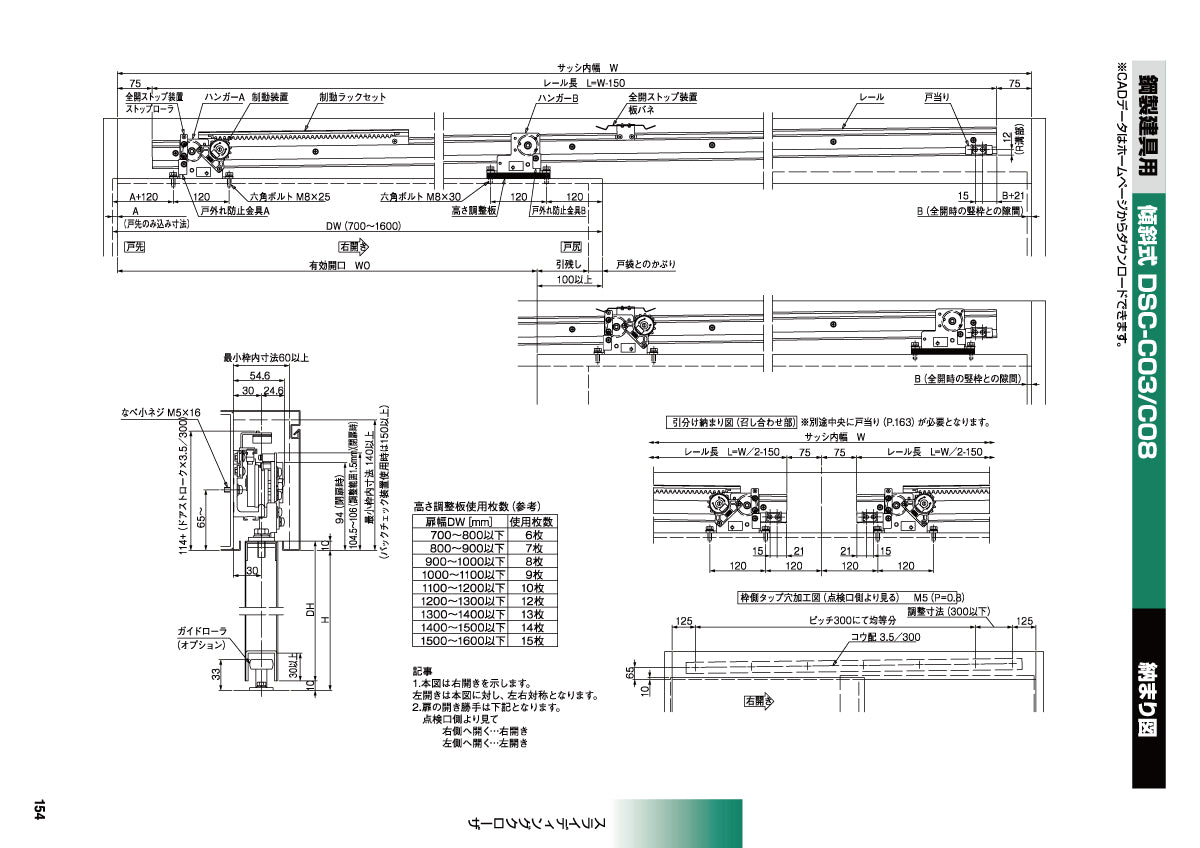 DSC-C03-22 / DSC-C03-31（傾斜式・鋼製建具用）｜スライディング