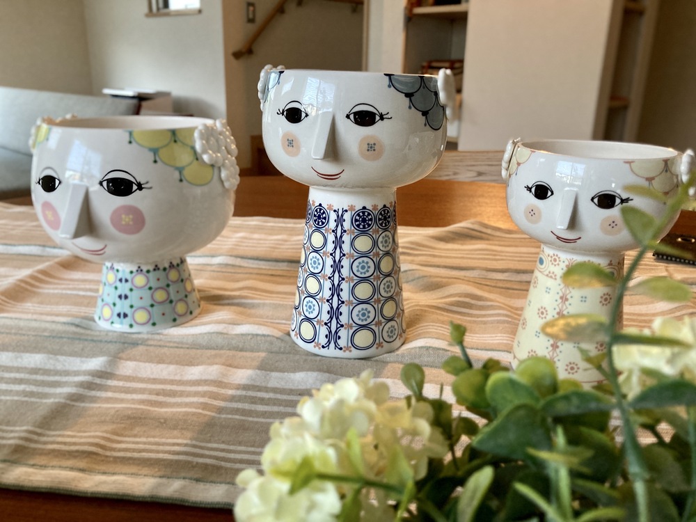 ビヨン・ヴィンブラッドの花瓶（エヴァ）に、造花を飾ってみた