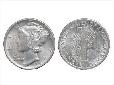 TREASURE ISLAND ｜ 商品一覧 ｜ アメリカ合衆国 マーキュリーダイム銀貨