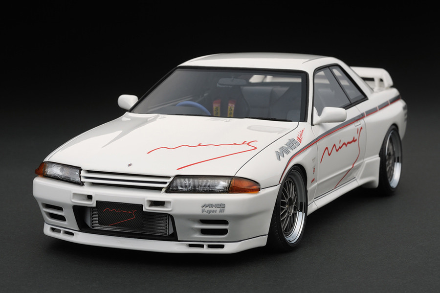 IG0672 1/18 Nissan Skyline GT-R Mine's (R32) White | LINE UP