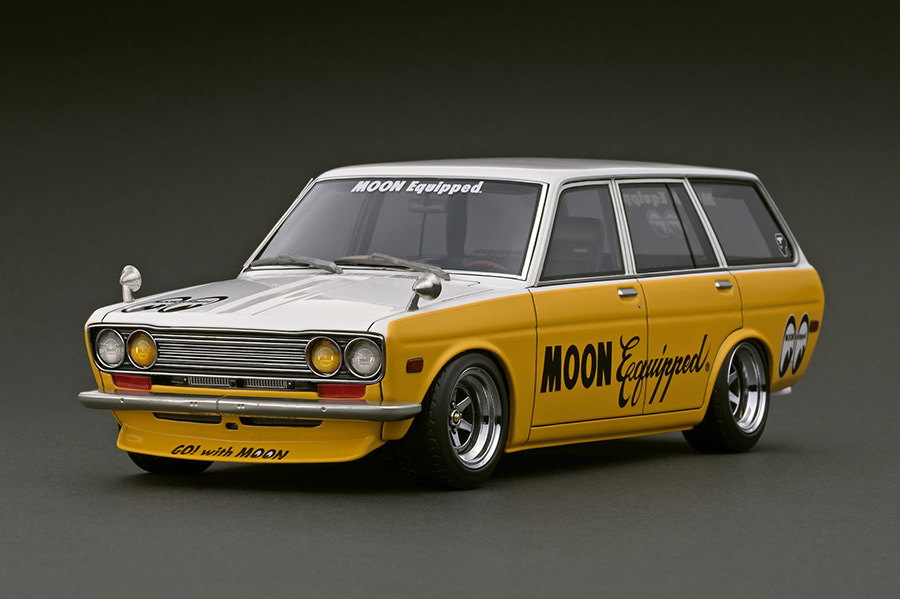 IG3064 1/18 Datsun Bluebird (510) Wagon Yellow / White | LINE UP