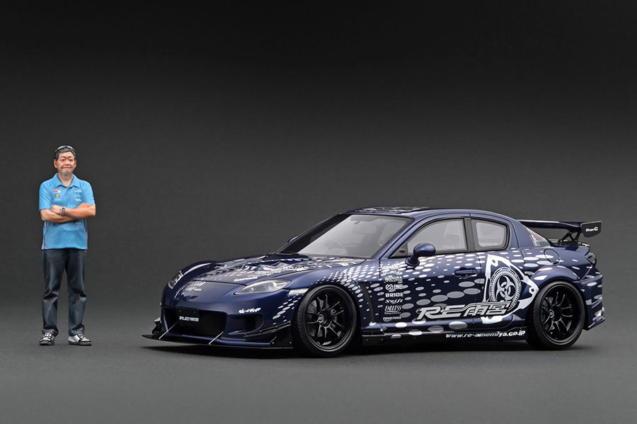 IG3243 1/18 Mazda RX-8 (SE3P) RE Amemiya Blue Metallic With Mr