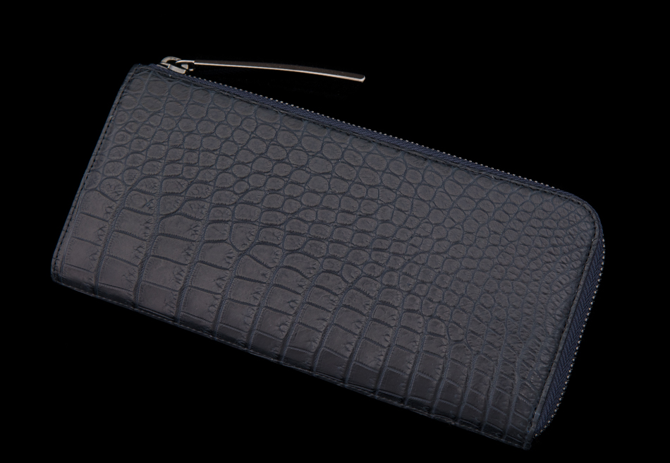 池田工芸】クロコダイルの老舗が贈るマットクロコダイルL字長財布【4月